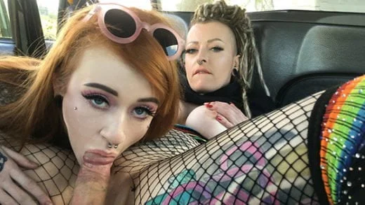 FakeTaxi – Azura Alii, Piggy Mouth, Filthy ass fucking threesome