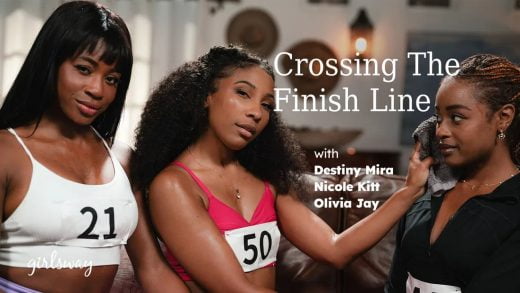 SquirtingLesbian – Nicole Kitt, Destiny Mira And Olivia Jay – Crossing The Finish Line