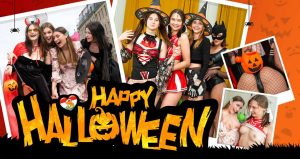 ClubSweethearts &#8211; Jane White, Virgin Butterfly, Elise Moon, Olivia Trunk, Sadistka Hub, Funky Town And Milka Wey &#8211; Happy Halloween Lesbian Edition