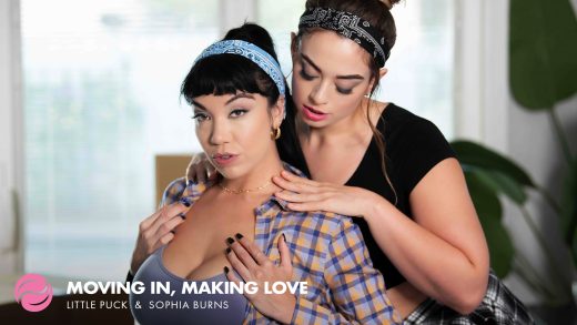 AllGirlMassage – Sophia Burns and Little Puck – Moving In, Making Love