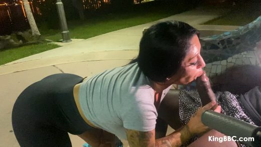 KingBBC – Yvonna Carlo – Outdoor Night Blowjob
